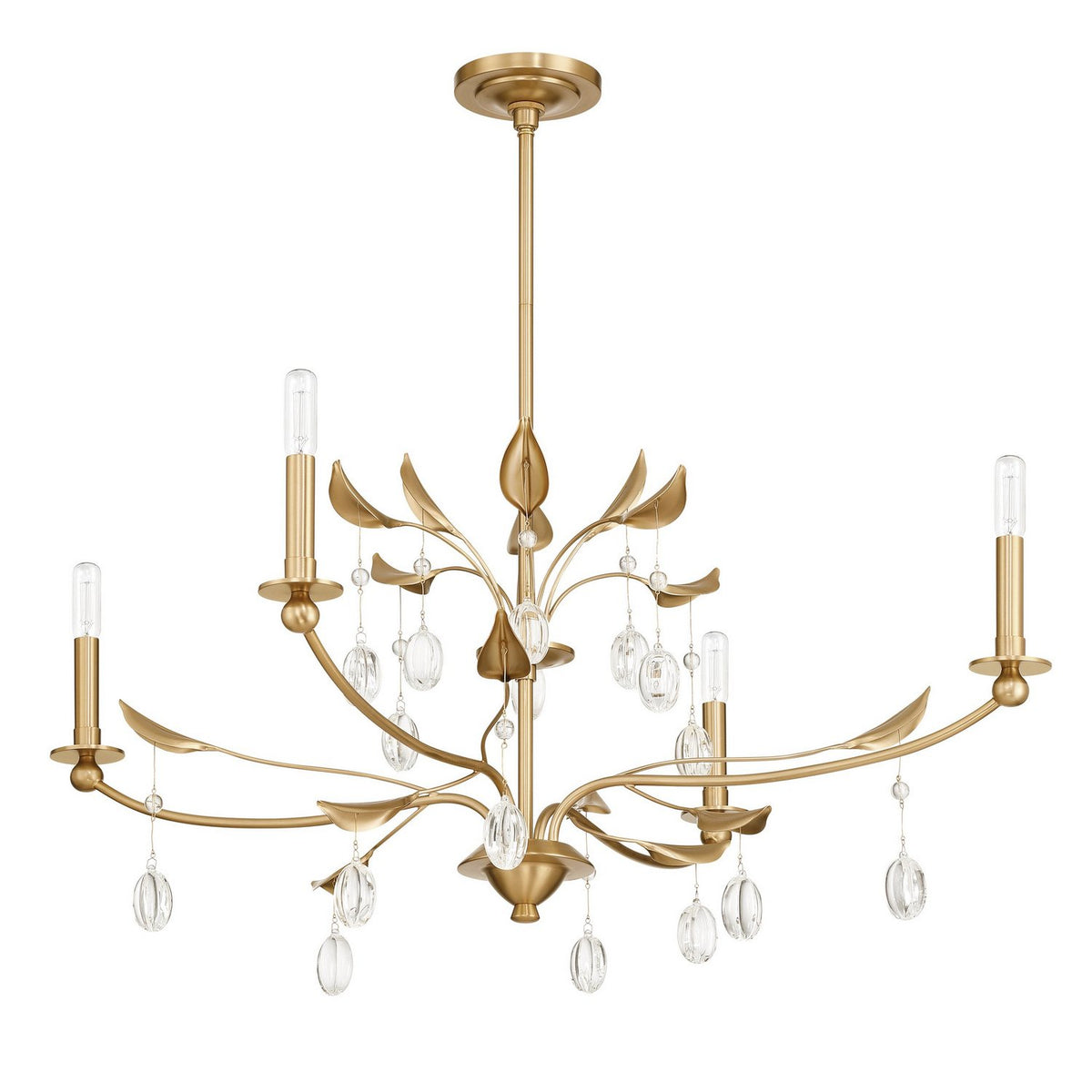Lustre 4 lumières | Presley — Or / Champagne / Feuille d'or — 207344A