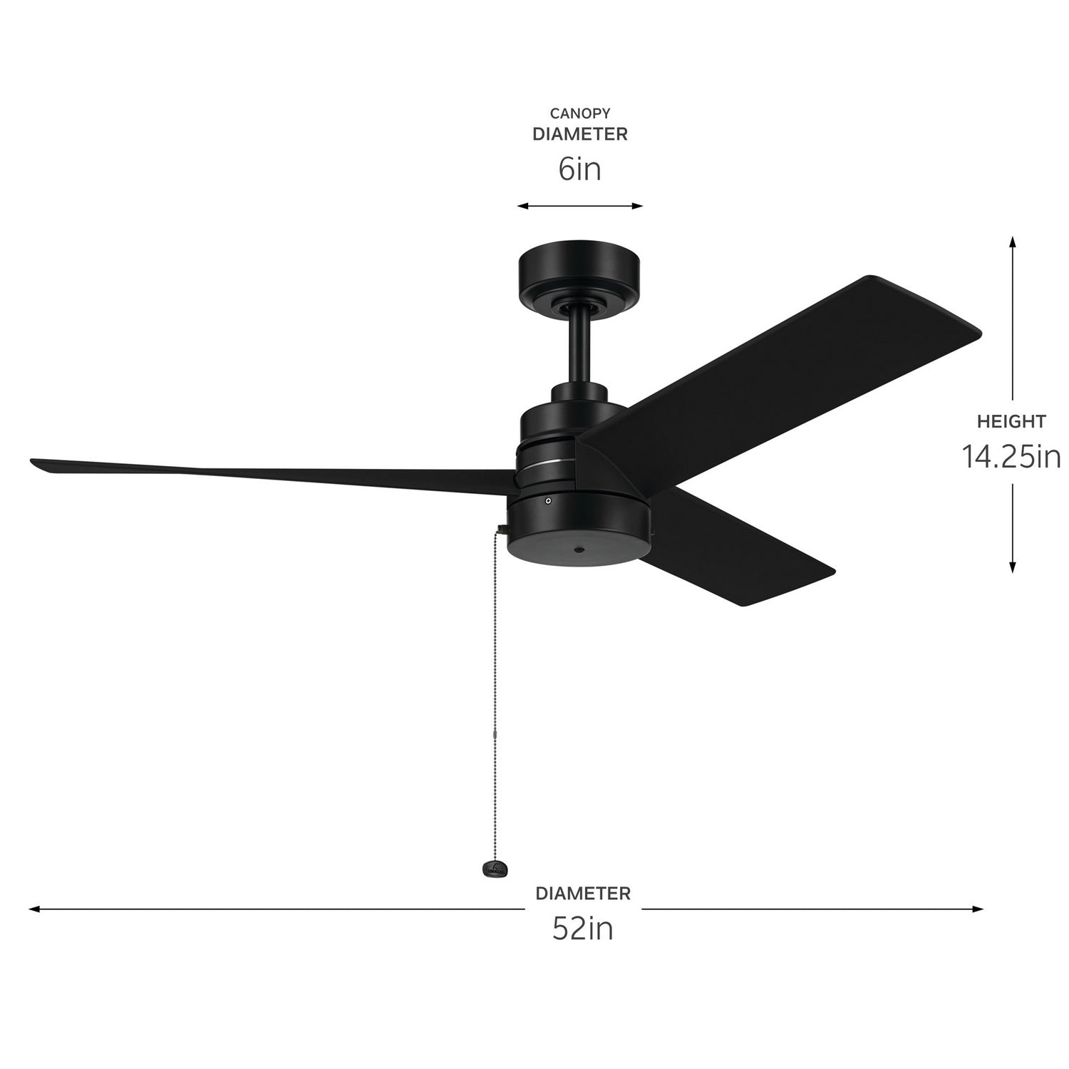 Ventilateur de plafond 52 po | Spyn Lite