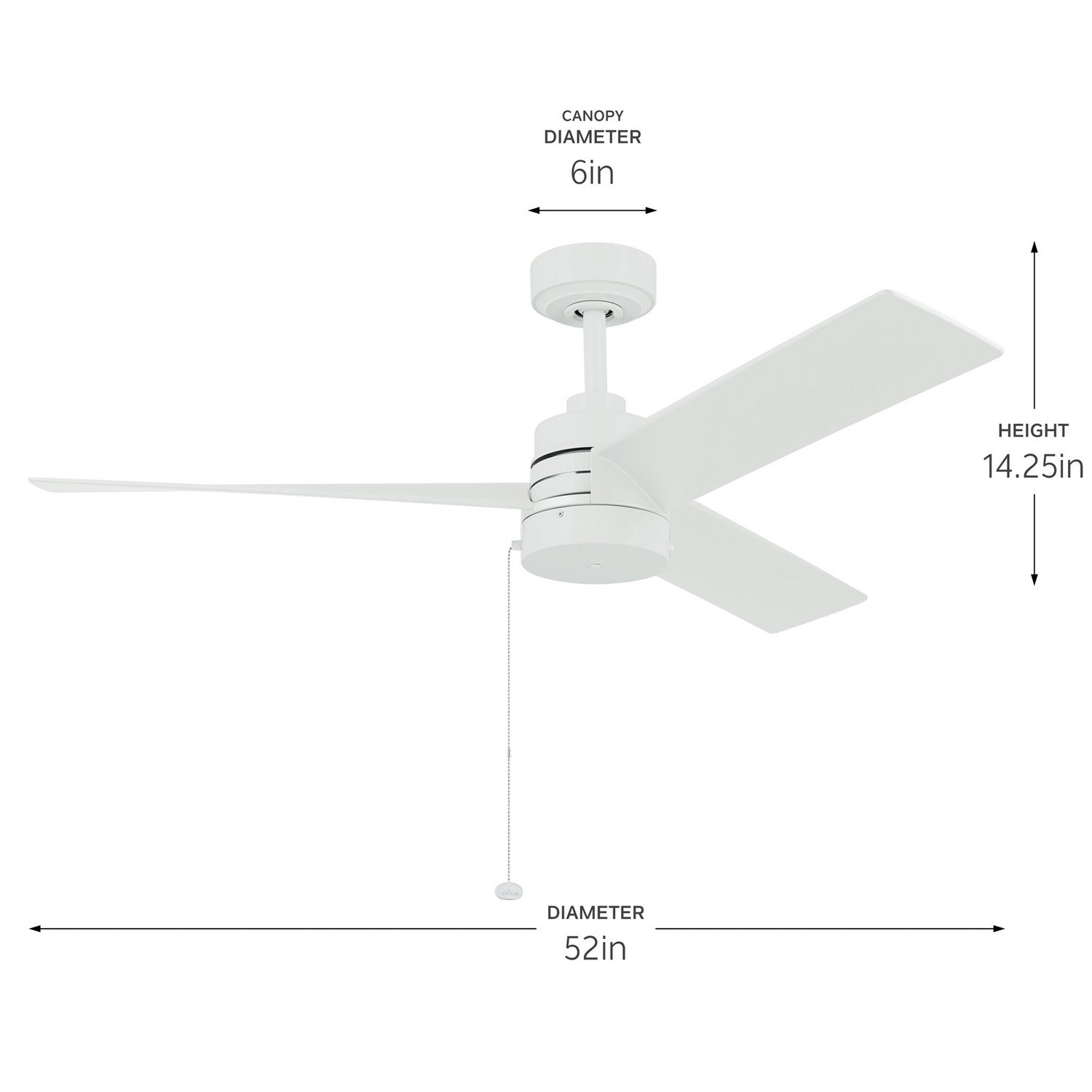 Ventilateur de plafond 52 po | Spyn Lite
