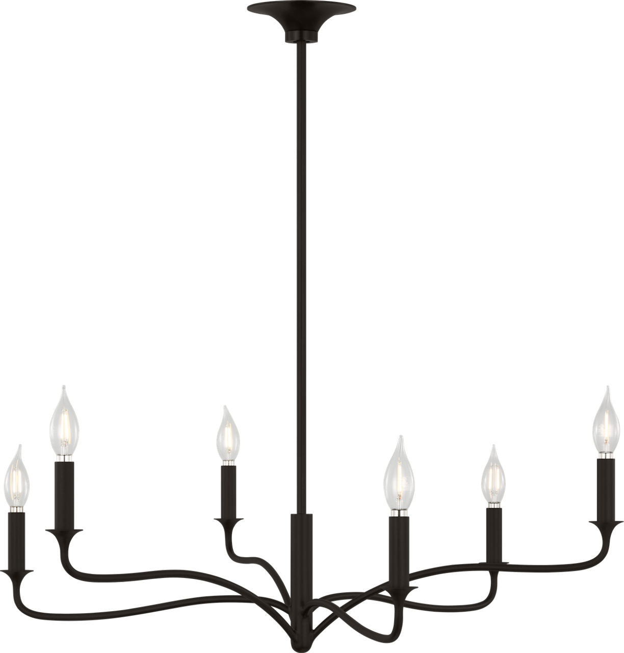Lustre 6 lumières | Aged Iron | Chatsworth