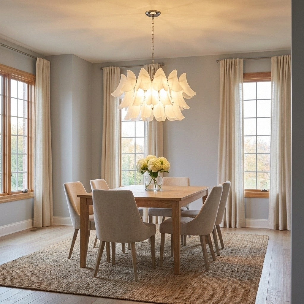 Lustre 5 lumières | Polished Nickel | Chloe