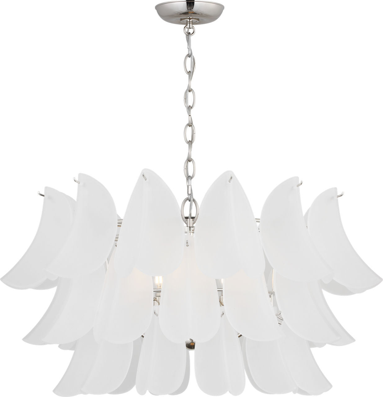 Lustre 5 lumières | Polished Nickel | Chloe