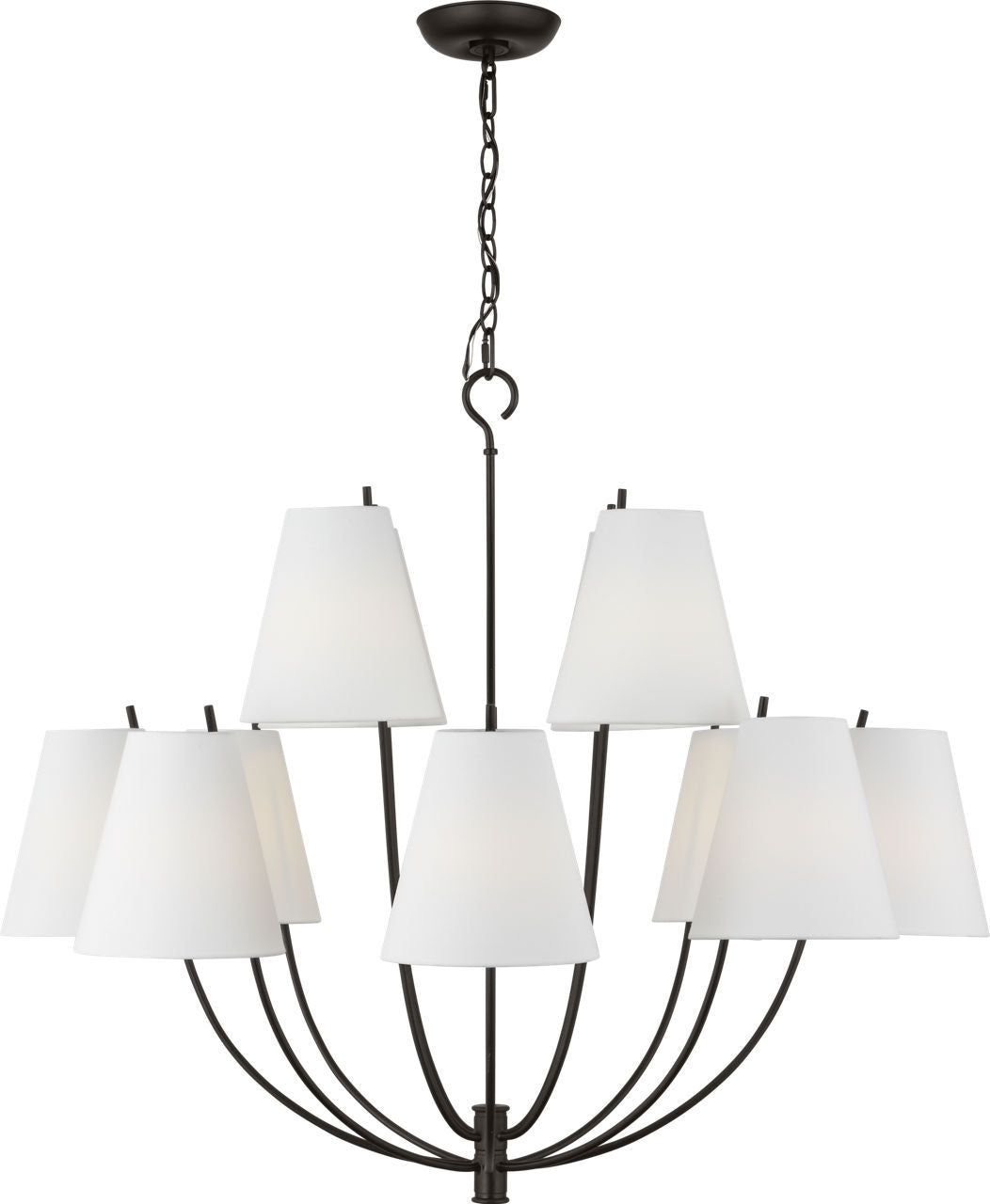 Lustre 12 lumières | Aged Iron | Marina