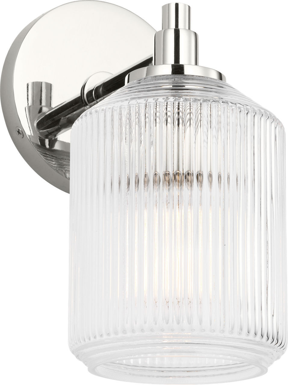 Applique de salle de bain 1 lumière | Polished Nickel | Barstow