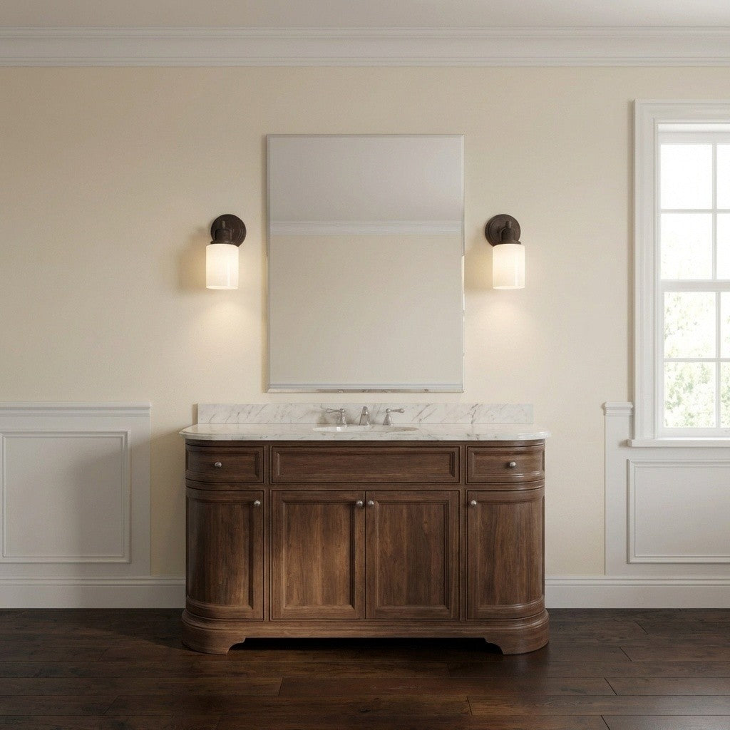 Applique de salle de bain 1 lumière | Aged Iron | Ashford