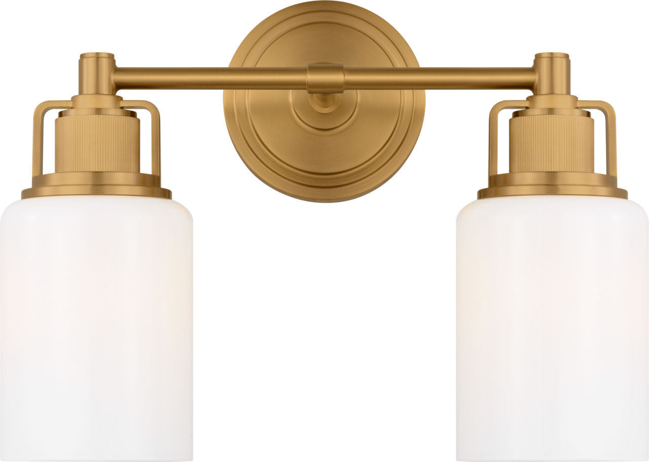 Applique de salle de bain 2 lumières | Burnished Brass | Ashford