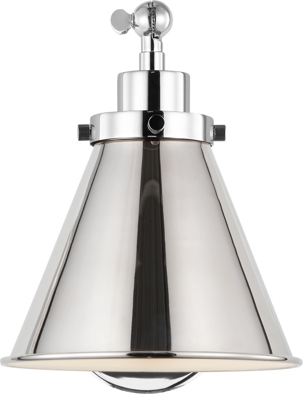 Applique murale 1 lumière | Polished Nickel | Wellfleet
