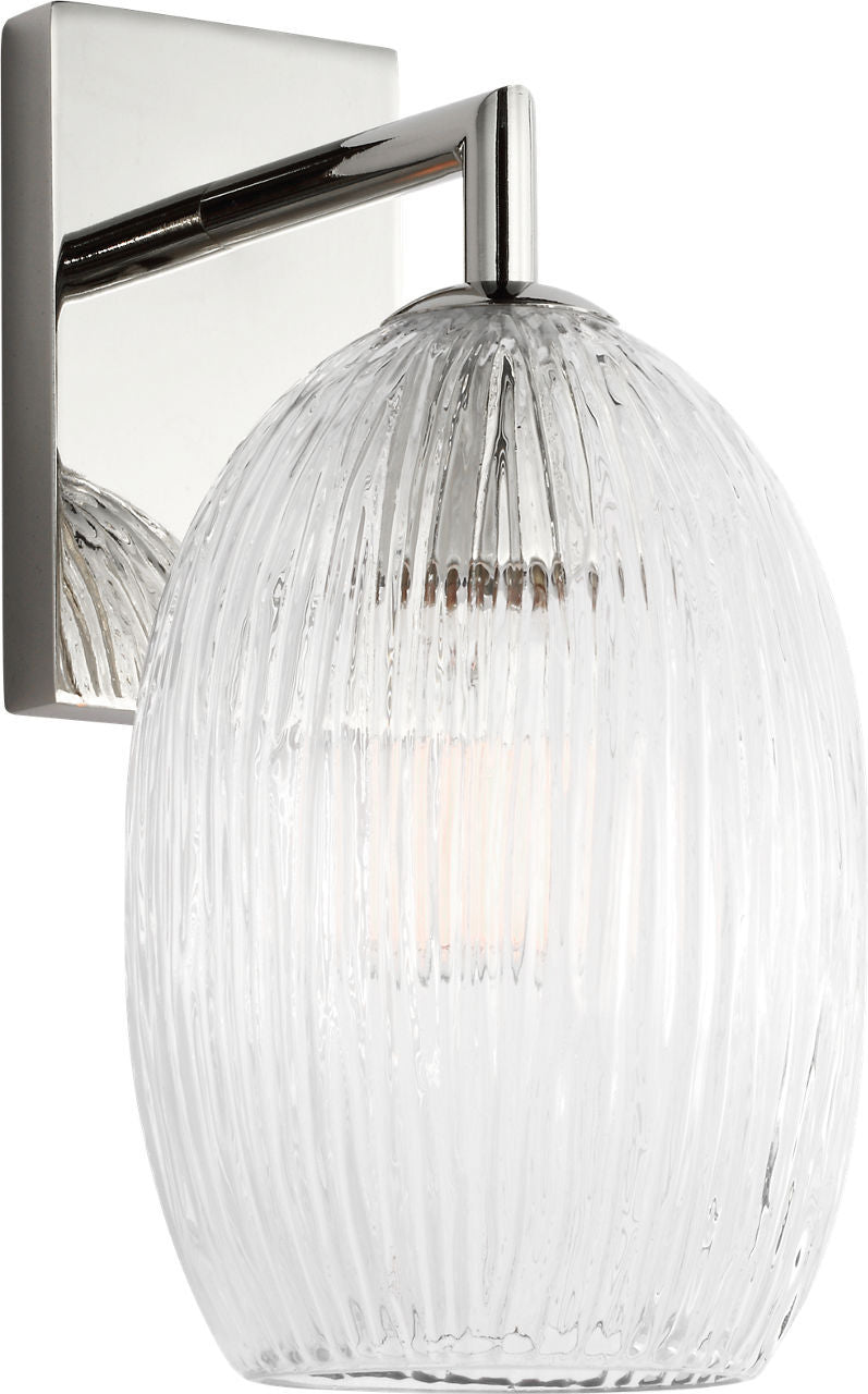 Applique murale 1 lumière | Polished Nickel | Serafina