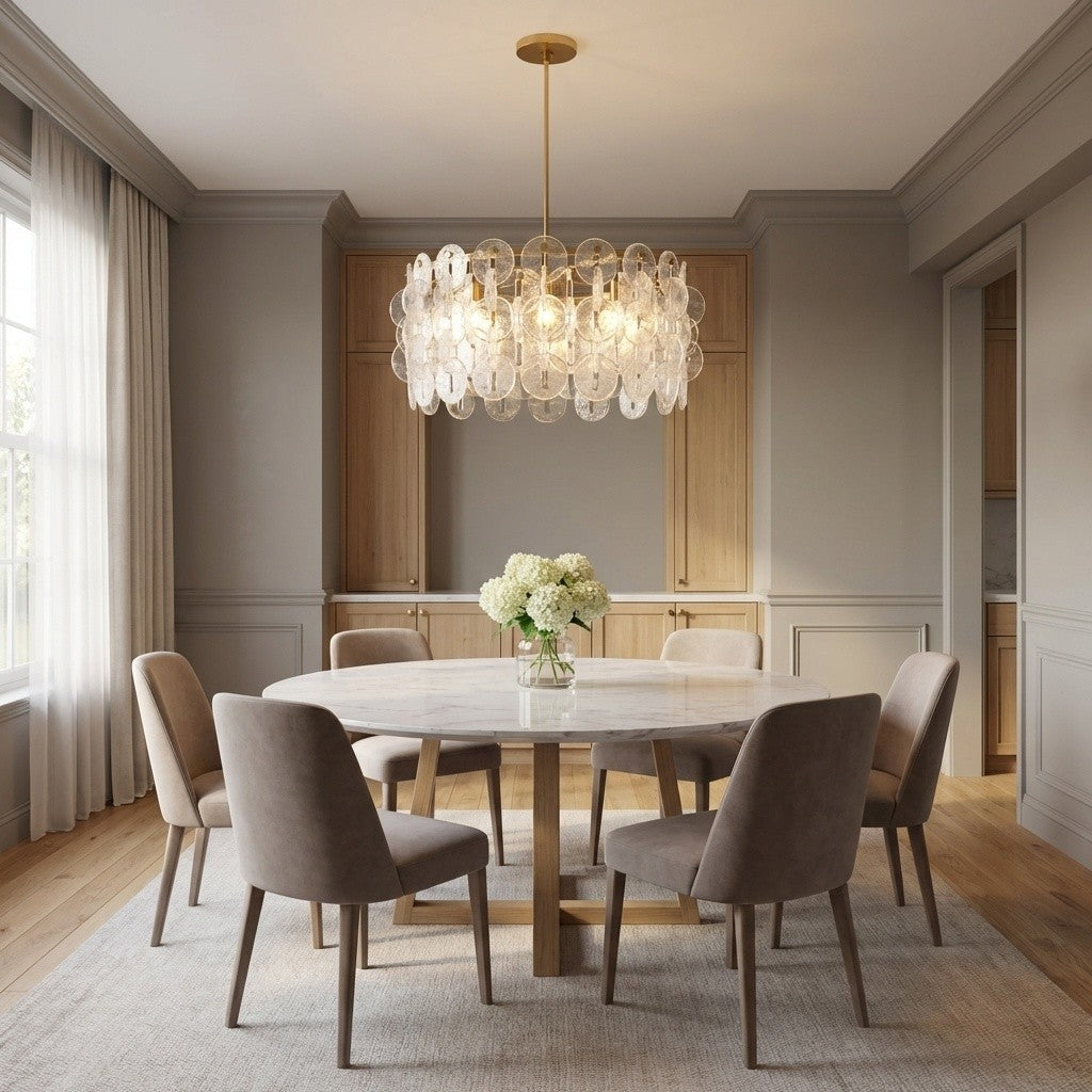 Lustre 8 lumières | Burnished Brass | Candace