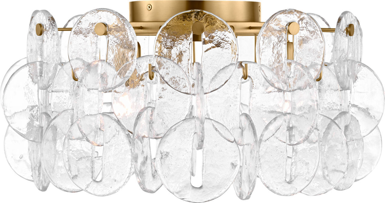 Plafonnier 3 lumières | Burnished Brass | Candace