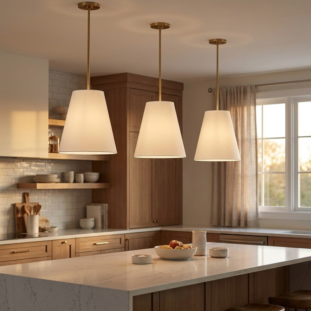 Hanging Shade 3 lumières | Burnished Brass | Beauvoir