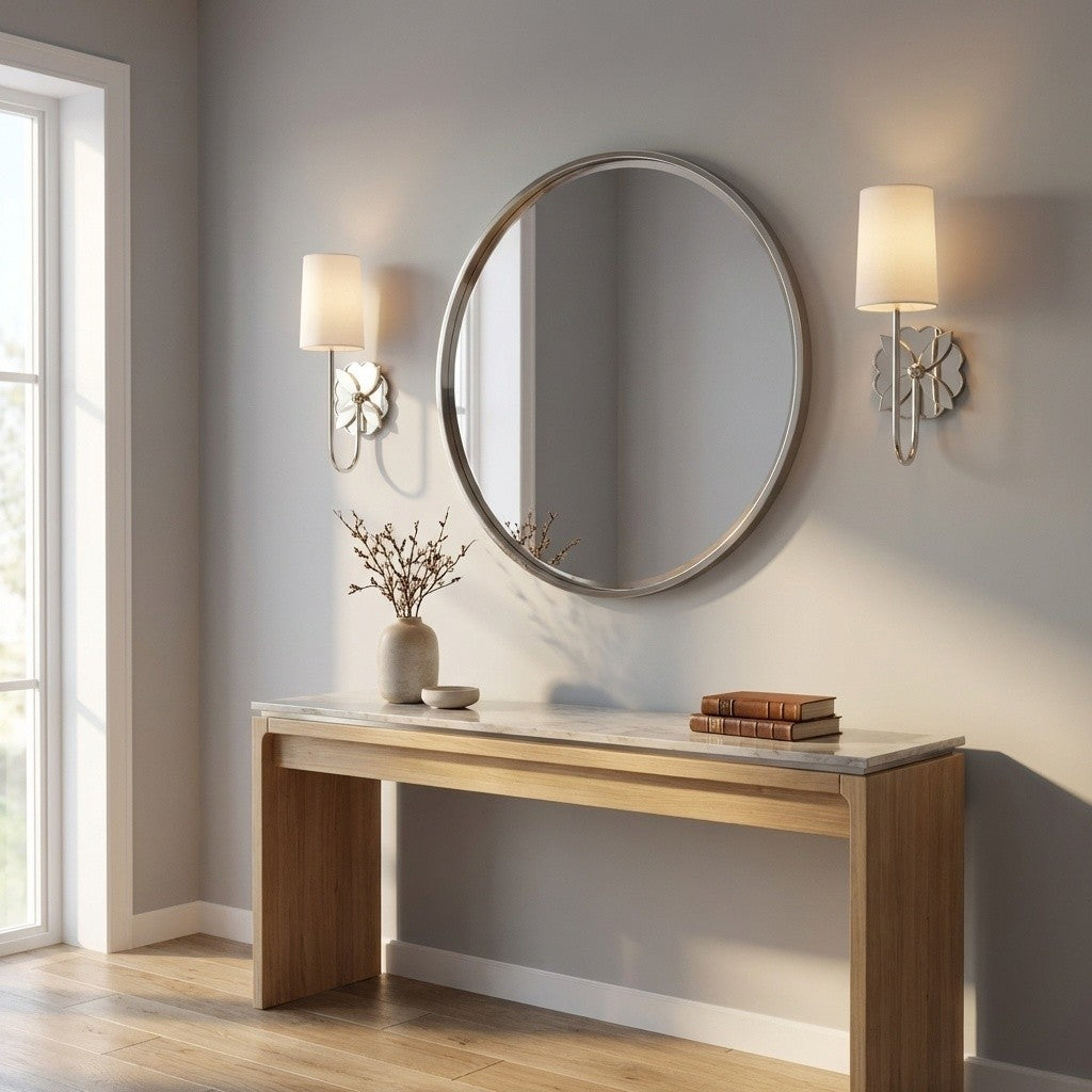 Applique murale 1 lumière | Polished Nickel | Spencer