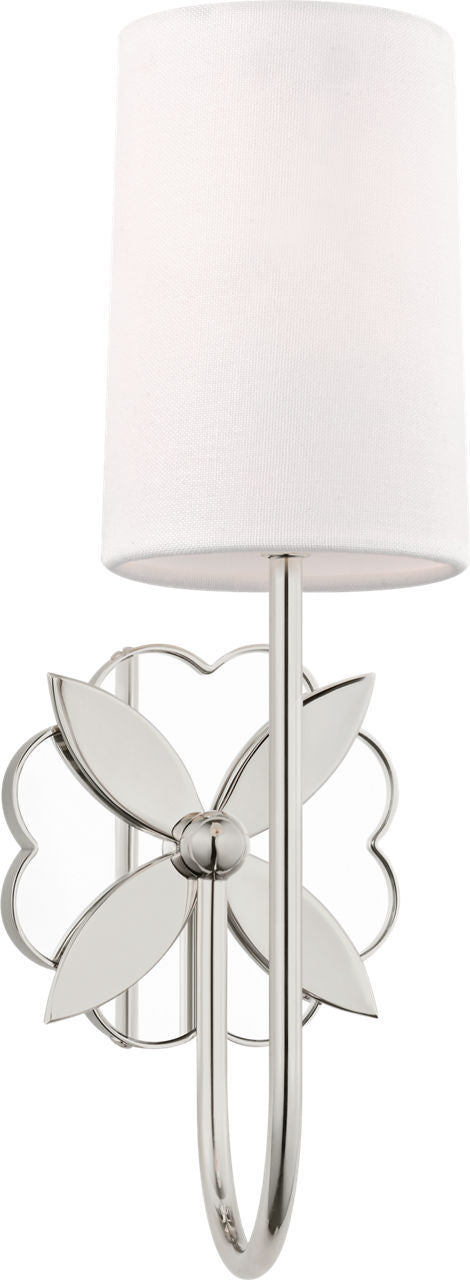 Applique murale 1 lumière | Polished Nickel | Spencer
