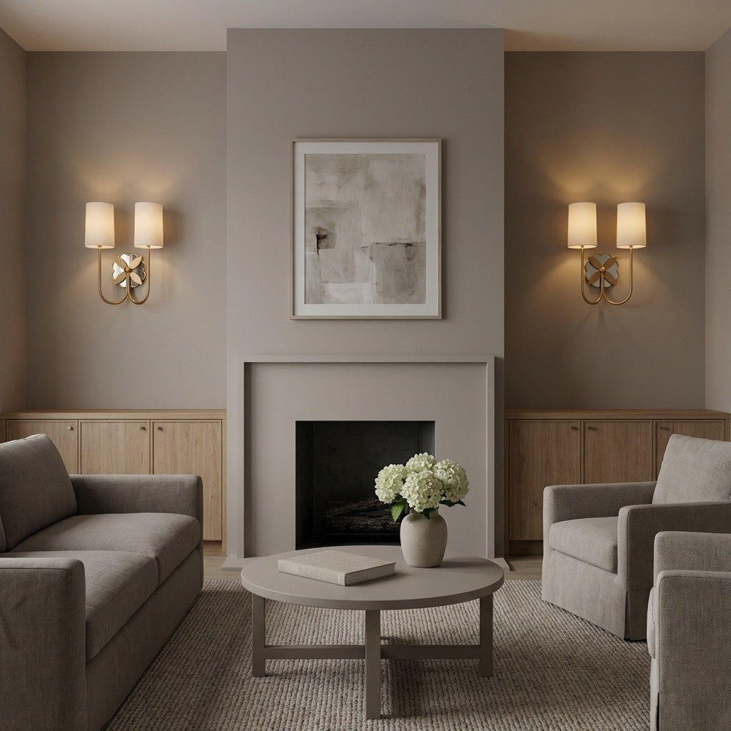 Applique murale 2 lumières | Burnished Brass | Spencer