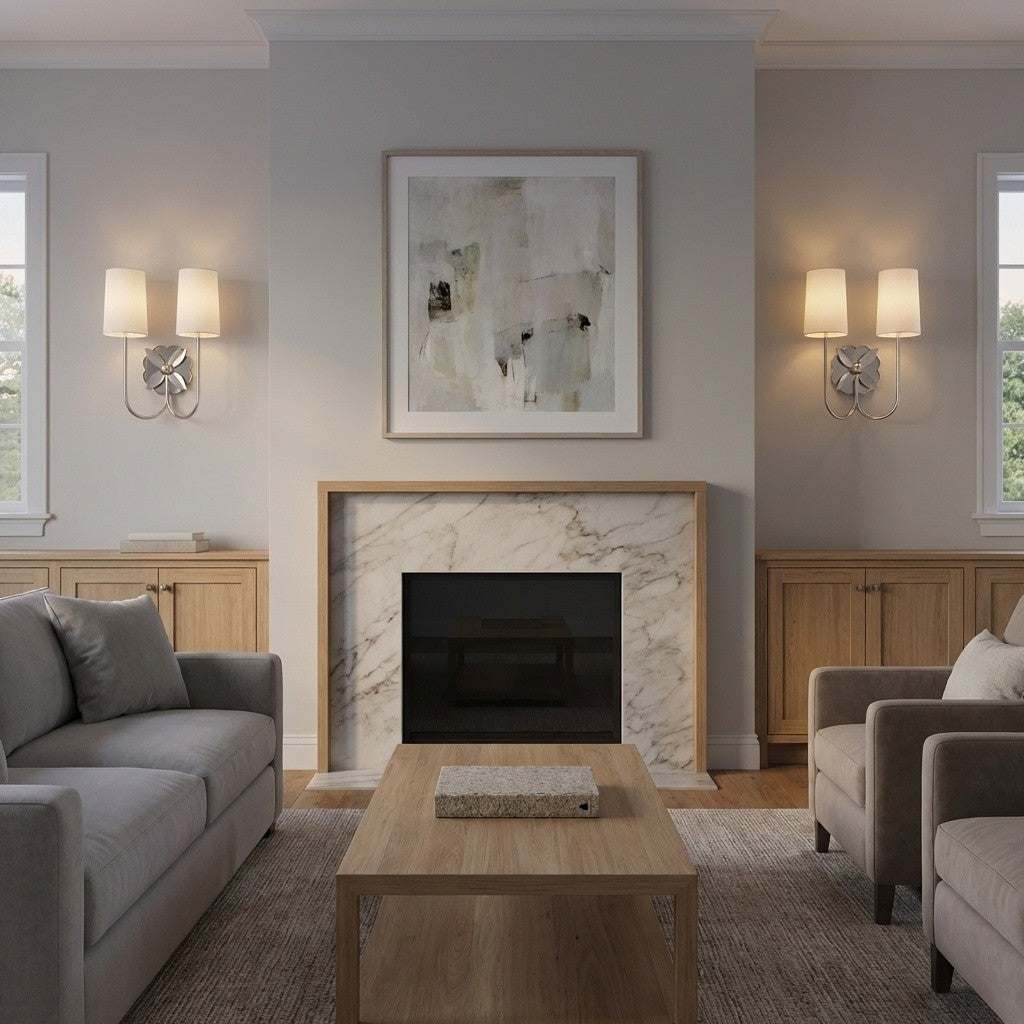 Applique murale 2 lumières | Polished Nickel | Spencer