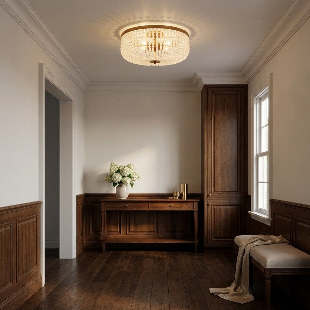Plafonnier 4 lumières | Vintage Gild | Bellecour