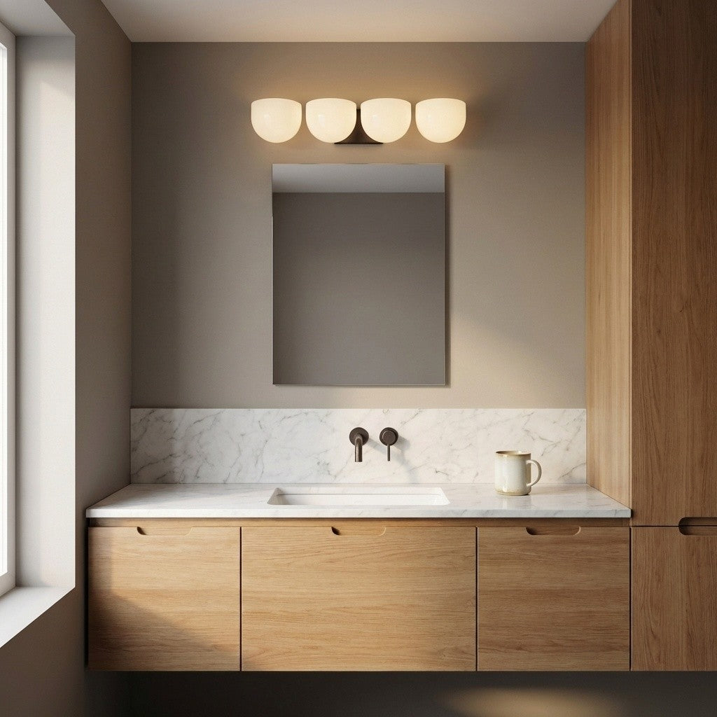 Applique de salle de bain 4 lumières | Aged Iron | Cheverny