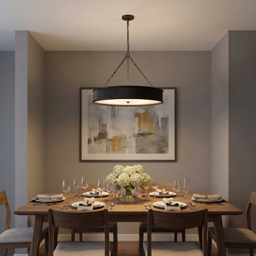 Lustre 8 lumières | Aged Iron | Ritz