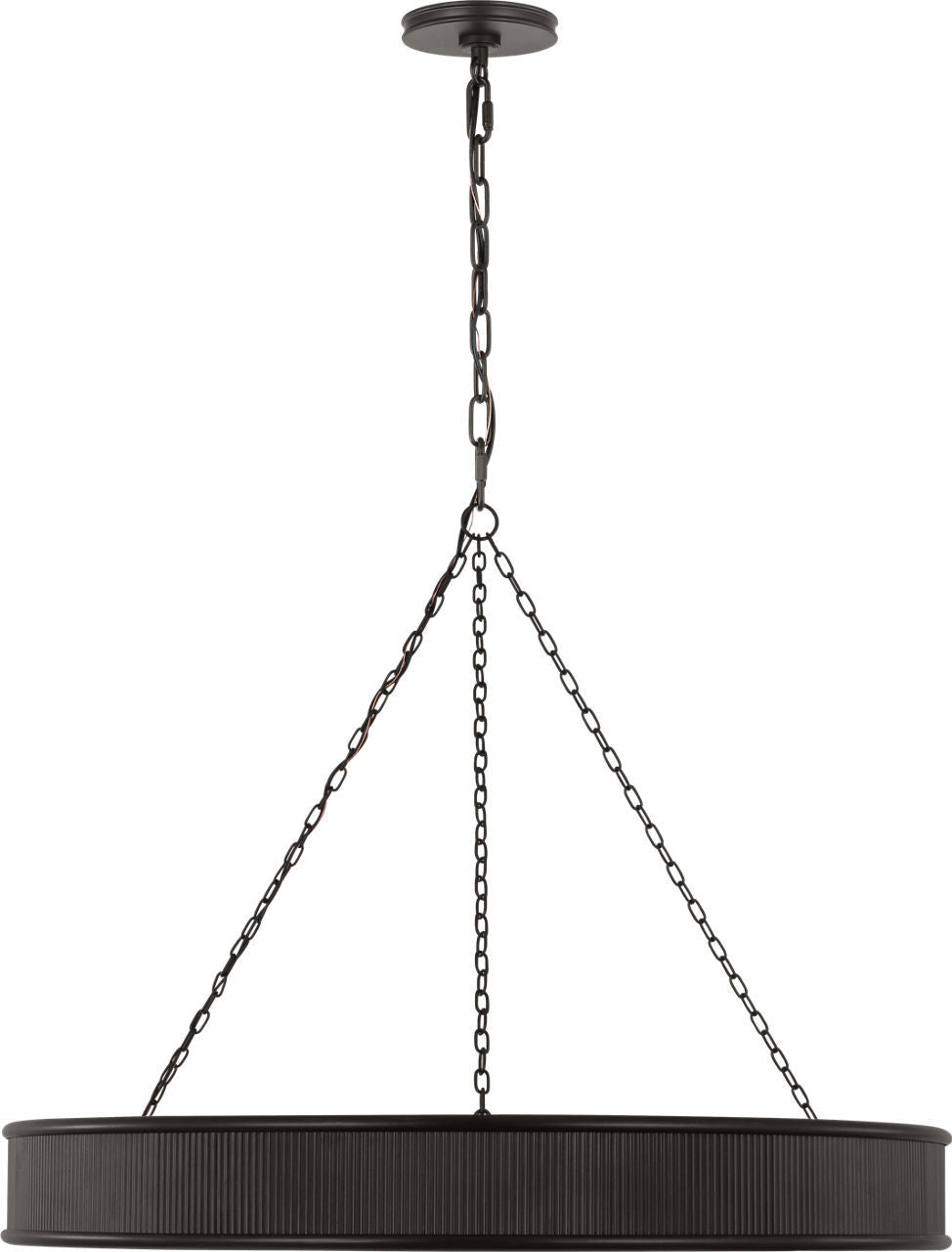 Lustre 10 lumières | Aged Iron | Ritz