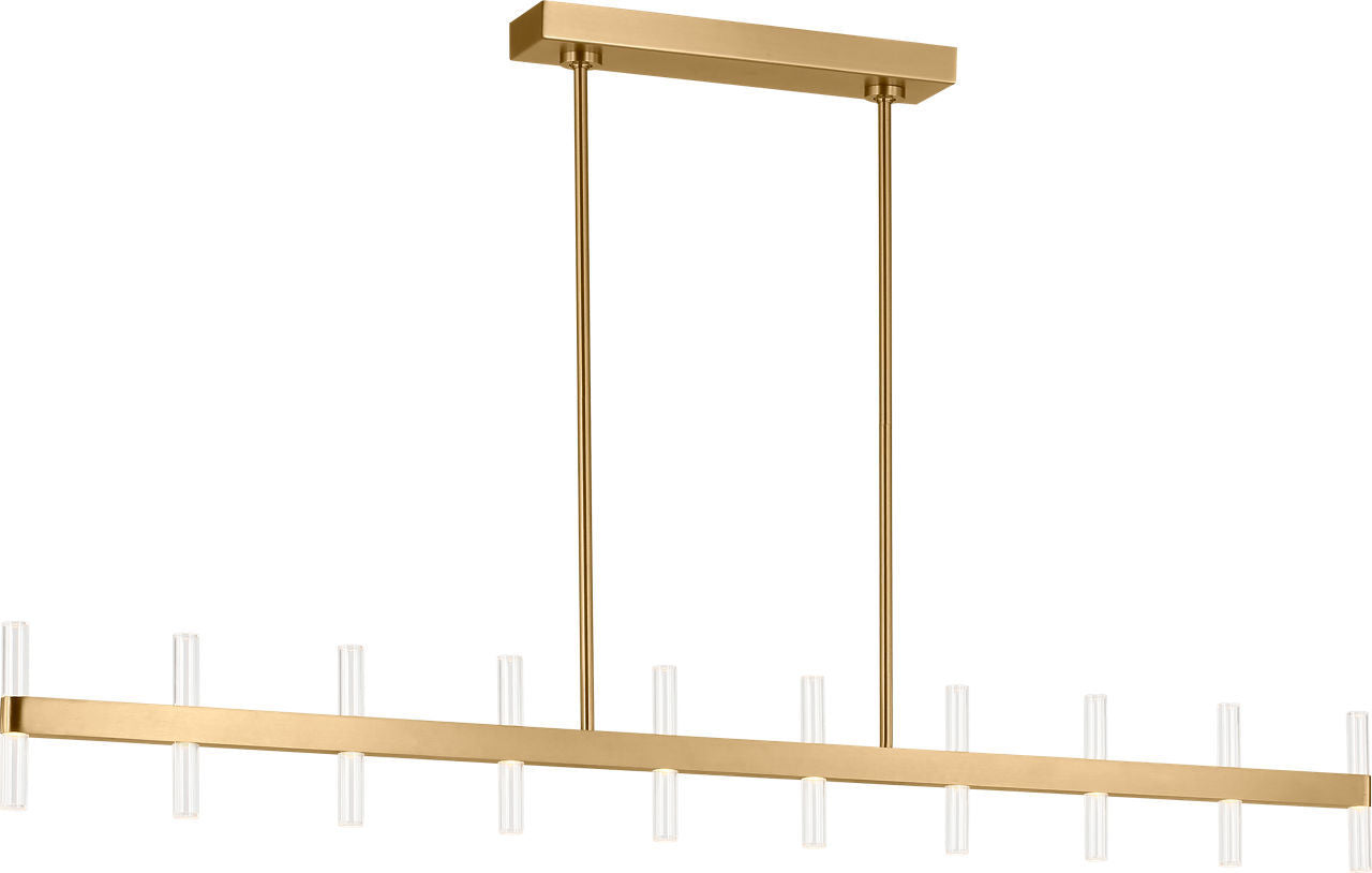 Suspension linéaire DEL | Burnished Brass | Silas