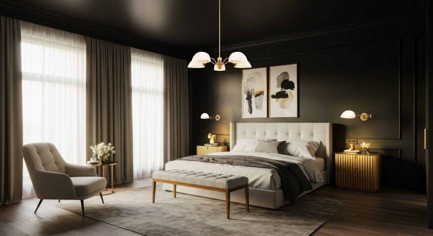 Lustre 5 lumières | Breton