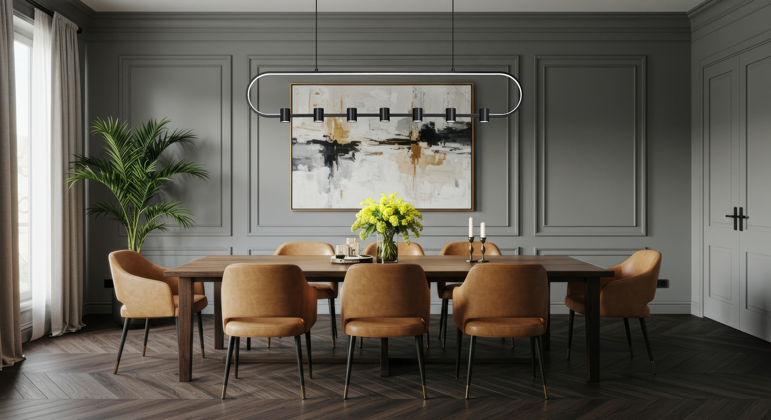 Lustre linéaire DEL | Saros