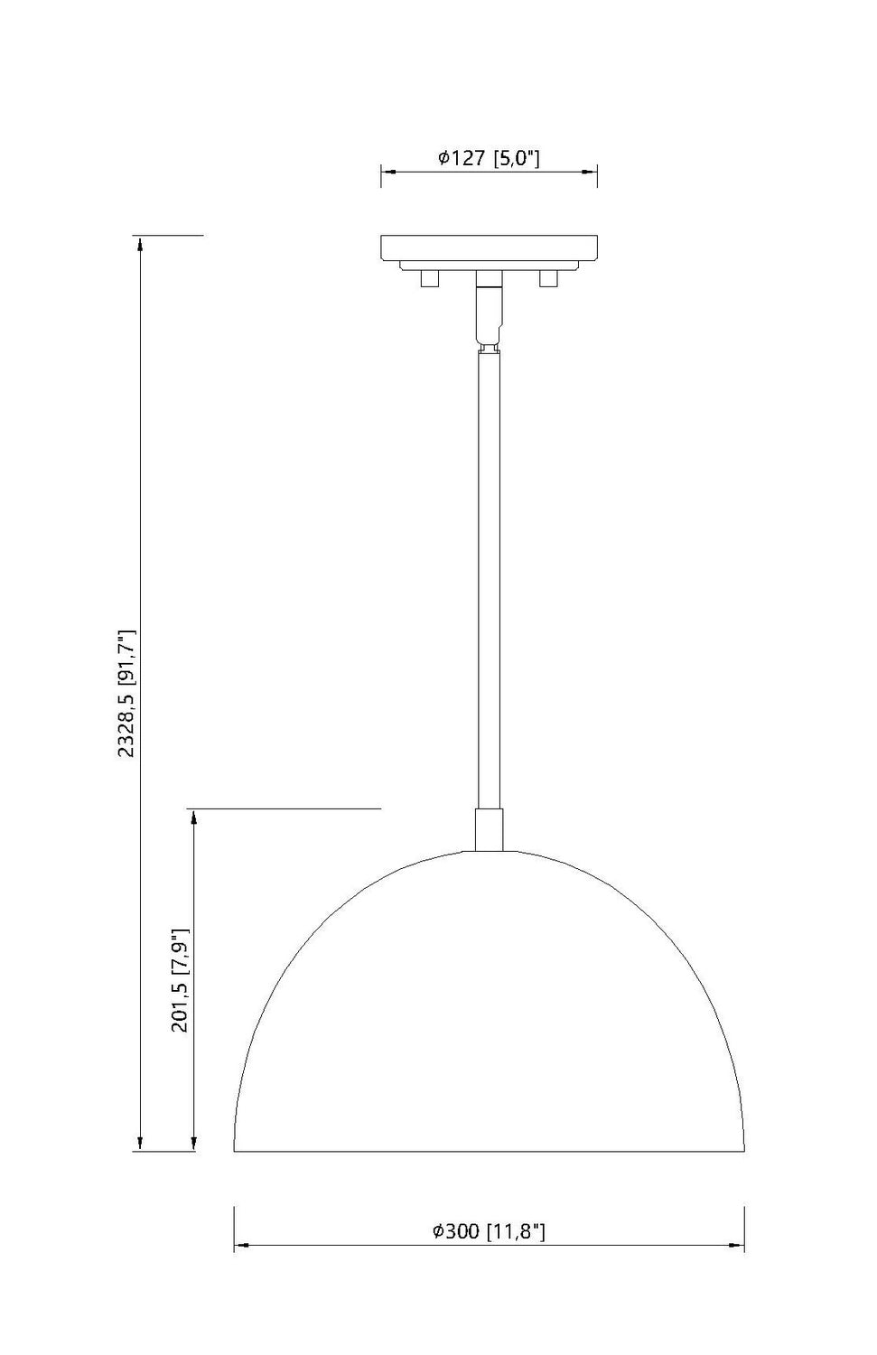 Suspension 1 lumière | Vega