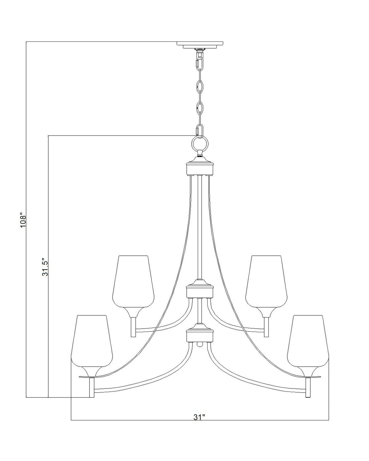 Lustre 9 lumières | Joliet
