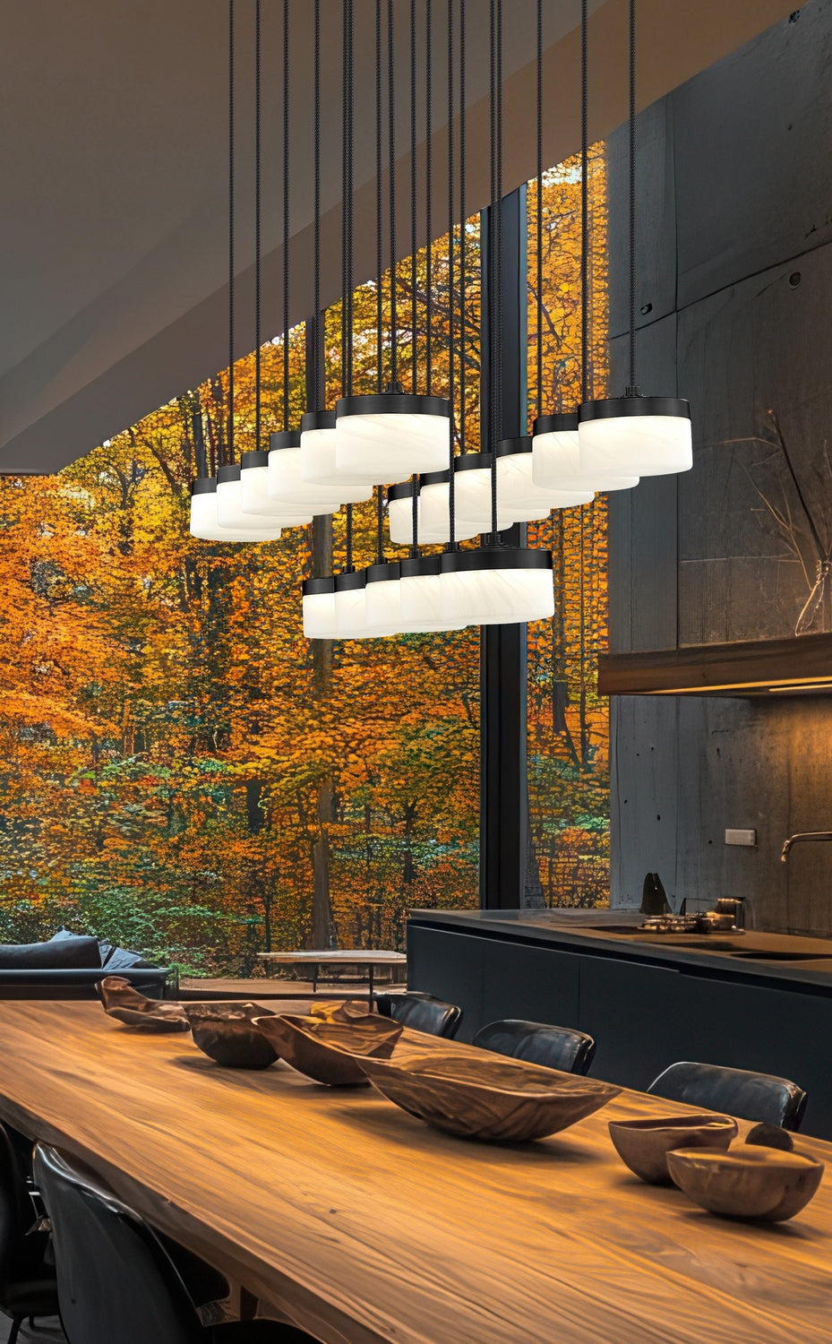 Lustre linéaire DEL | Renaud