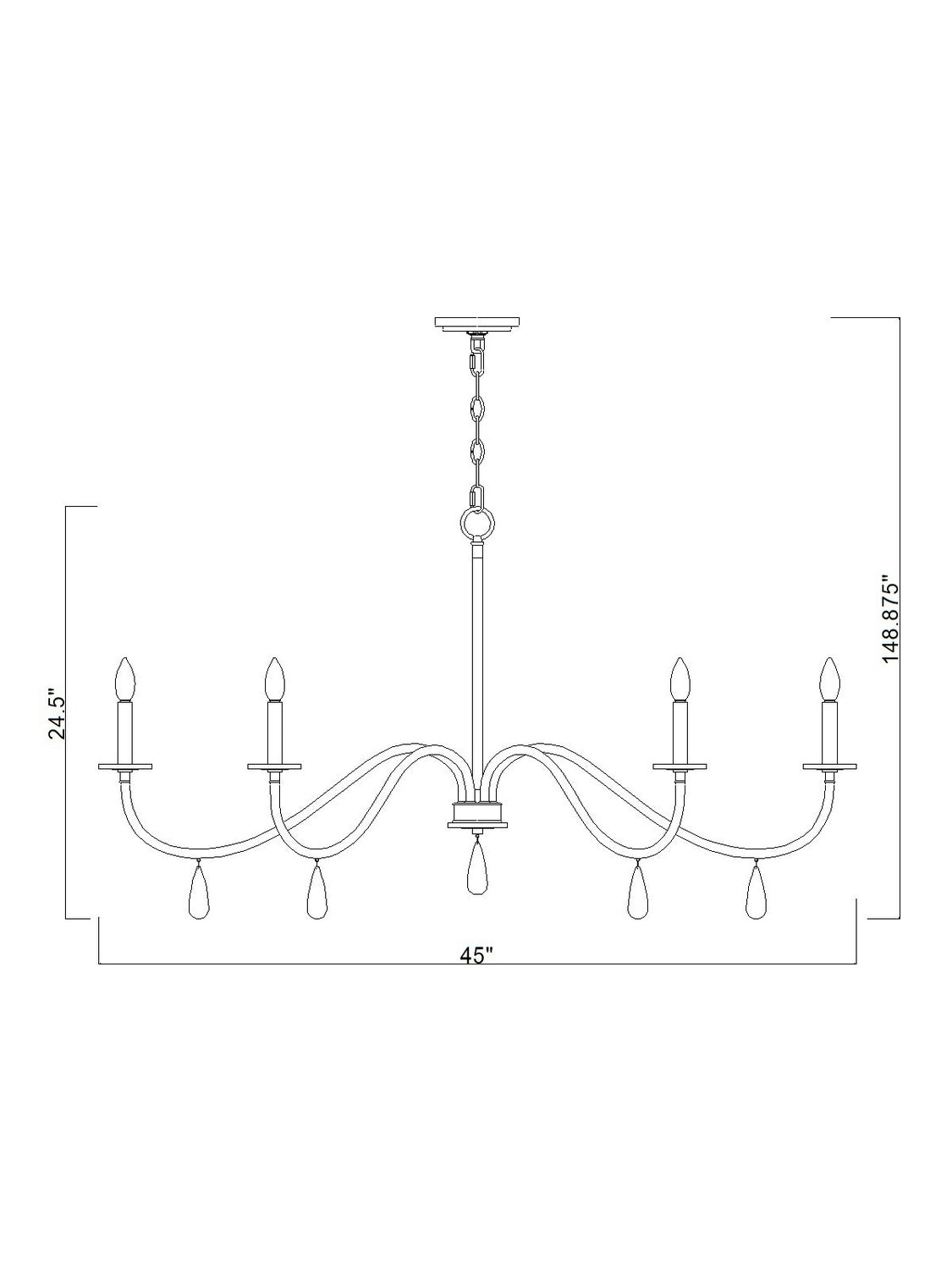 Lustre 6 lumières | Toussant