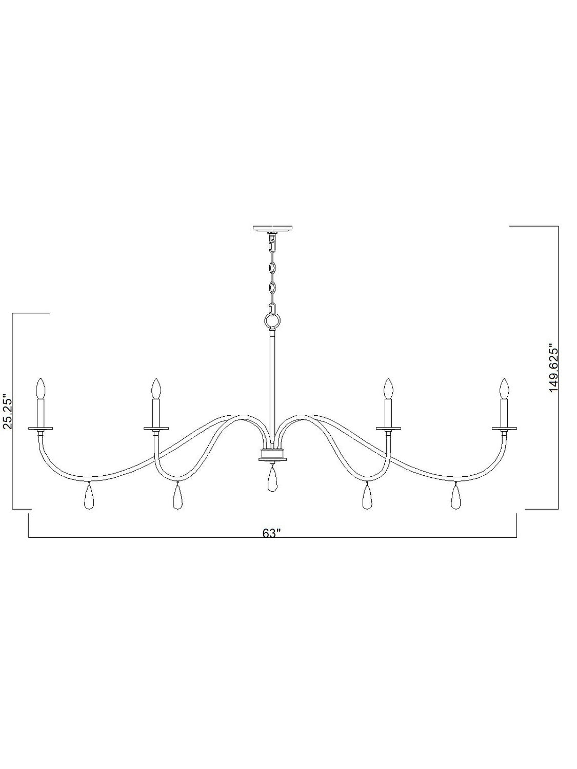 Lustre 6 lumières | Toussant