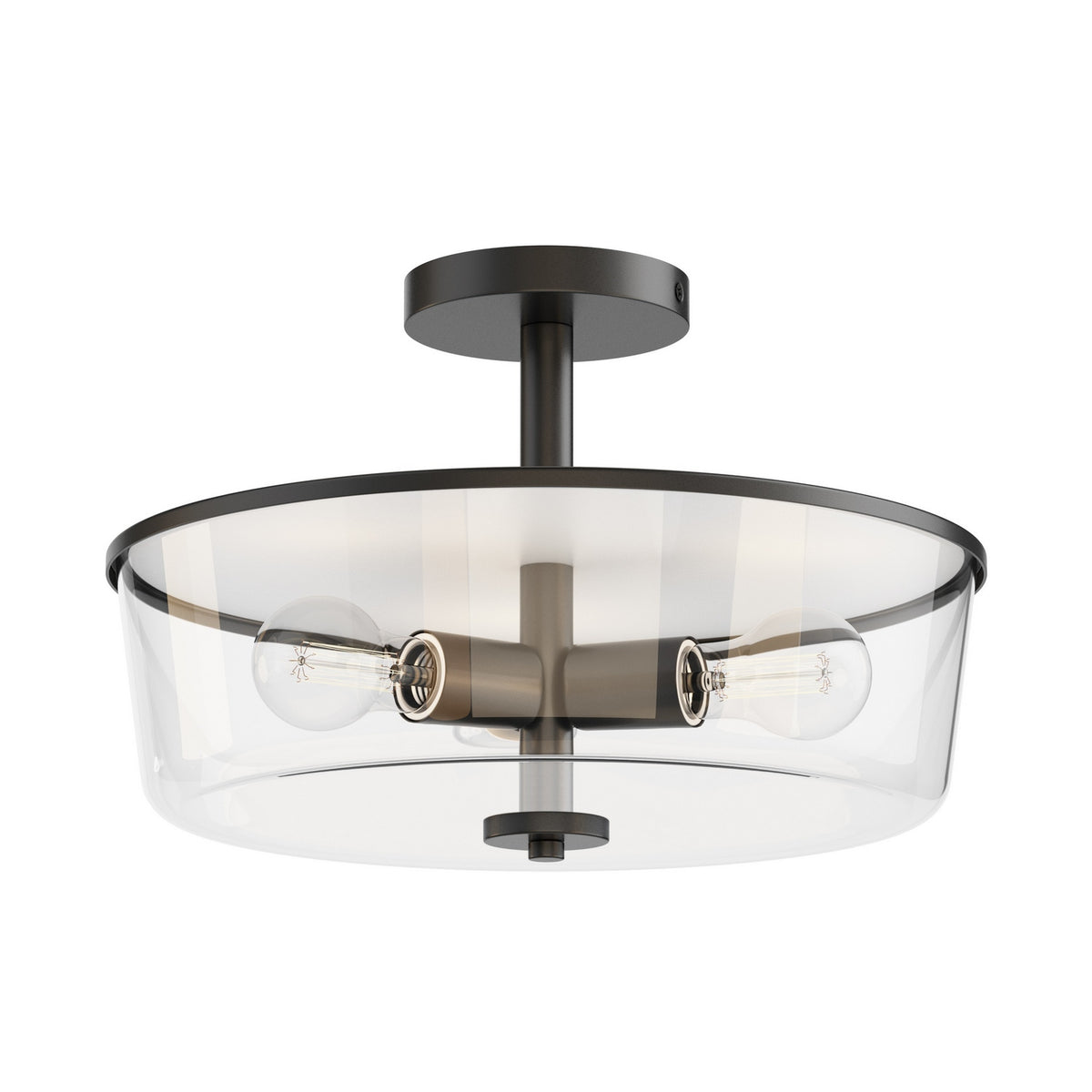 Semi-plafonnier ou suspension convertible 3 lumières | Fuller