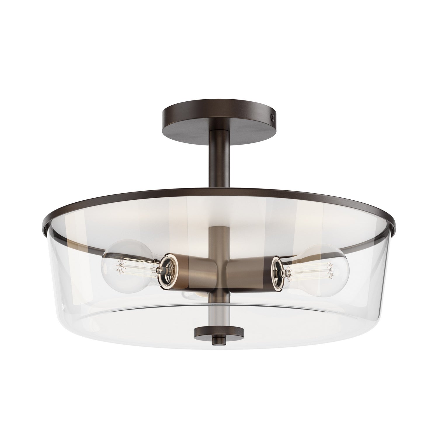 Semi-plafonnier ou suspension convertible 3 lumières | Fuller