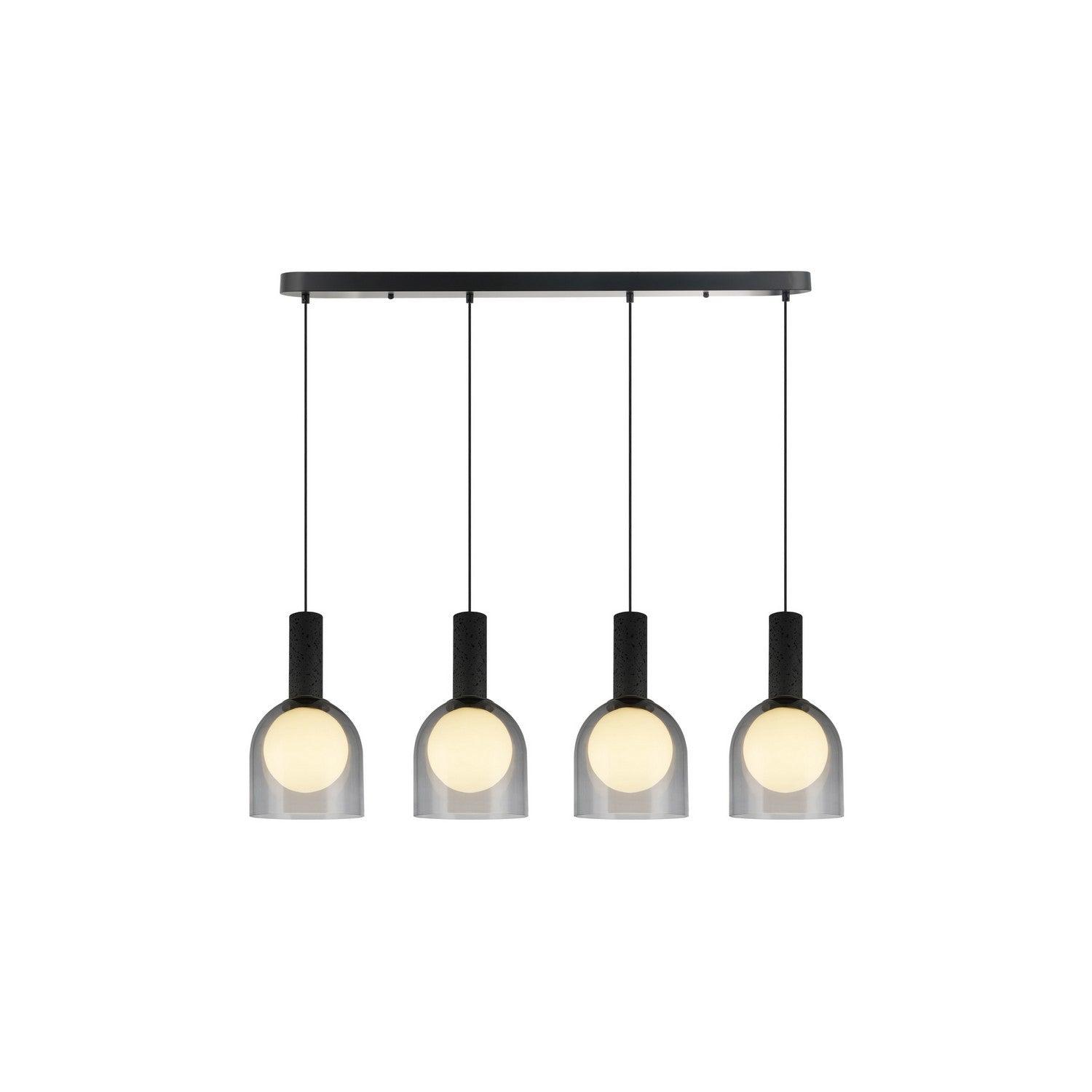 Suspension d'îlot 4 lumières | Juna