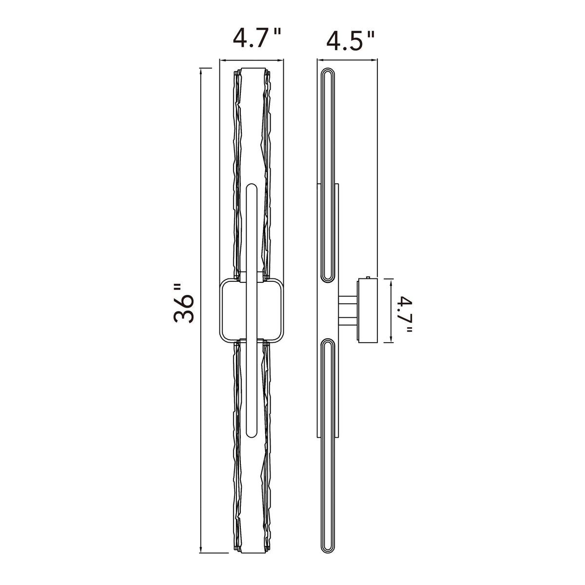 Luminaire mural CURVA 1725W36-2-624