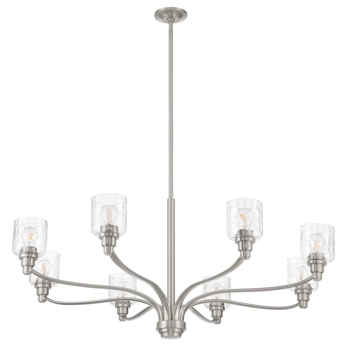 Lustre 8 lumières | Laurent — Étain / Nickel / Argent — 208188A