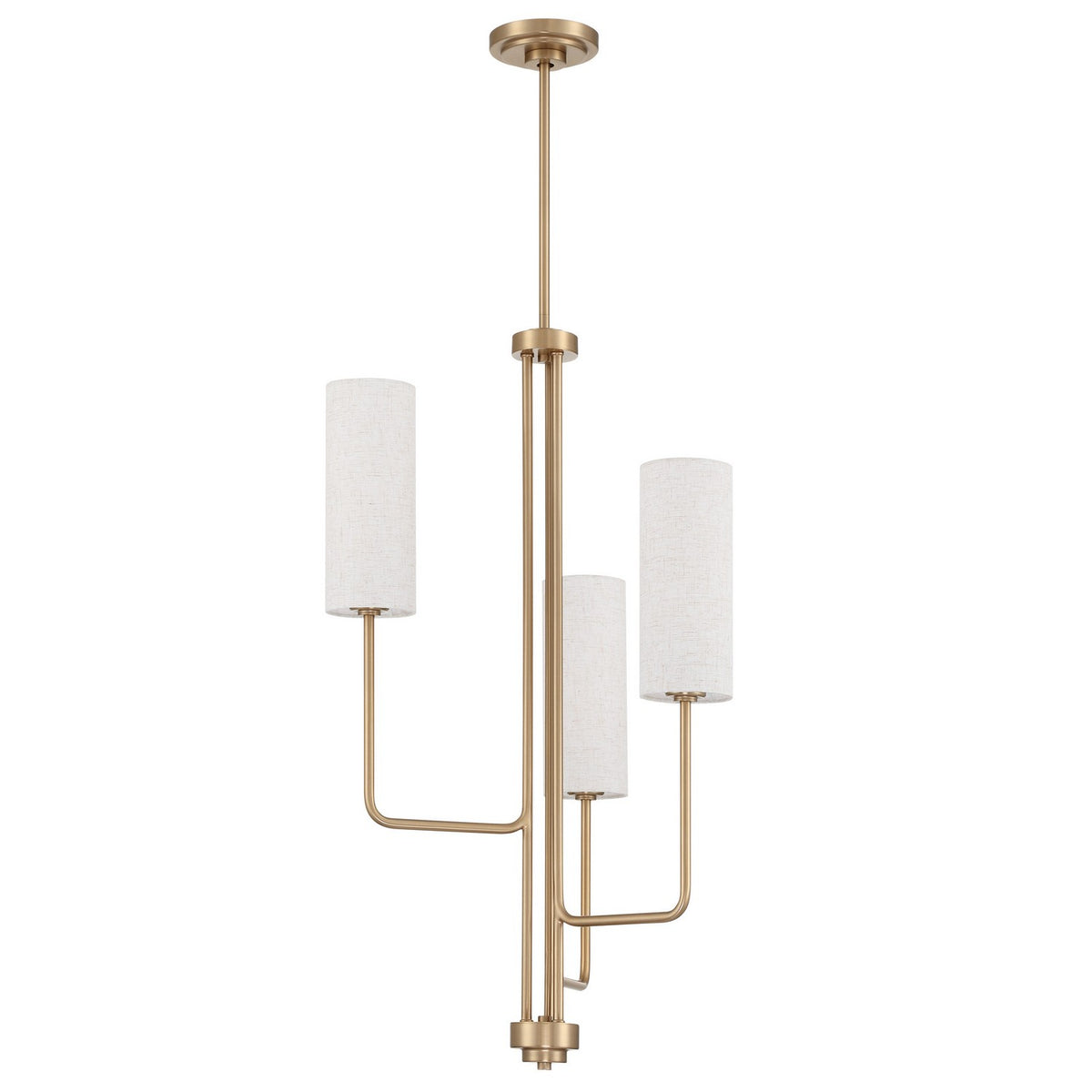Lustre 3 lumières | Quinn — Or / Champagne / Feuille d'or — 208294A