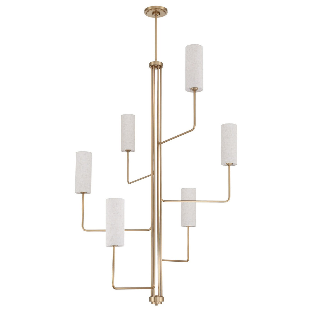 Lustre 6 lumières | Quinn — Or / Champagne / Feuille d'or — 208297A