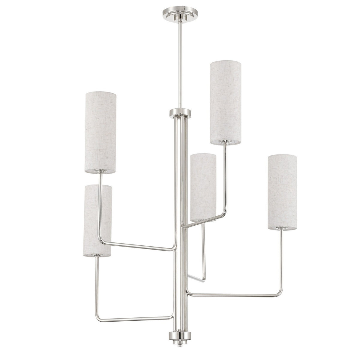 Lustre 5 lumières | Quinn — Nickel poli — 208301A