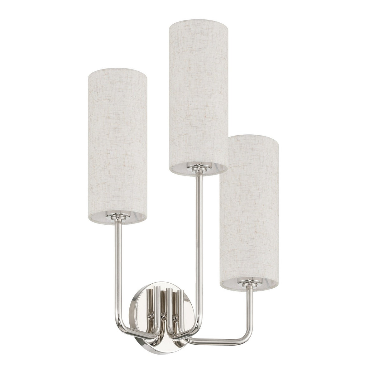 Applique murale 3 lumières | Quinn — Nickel poli — 208304A