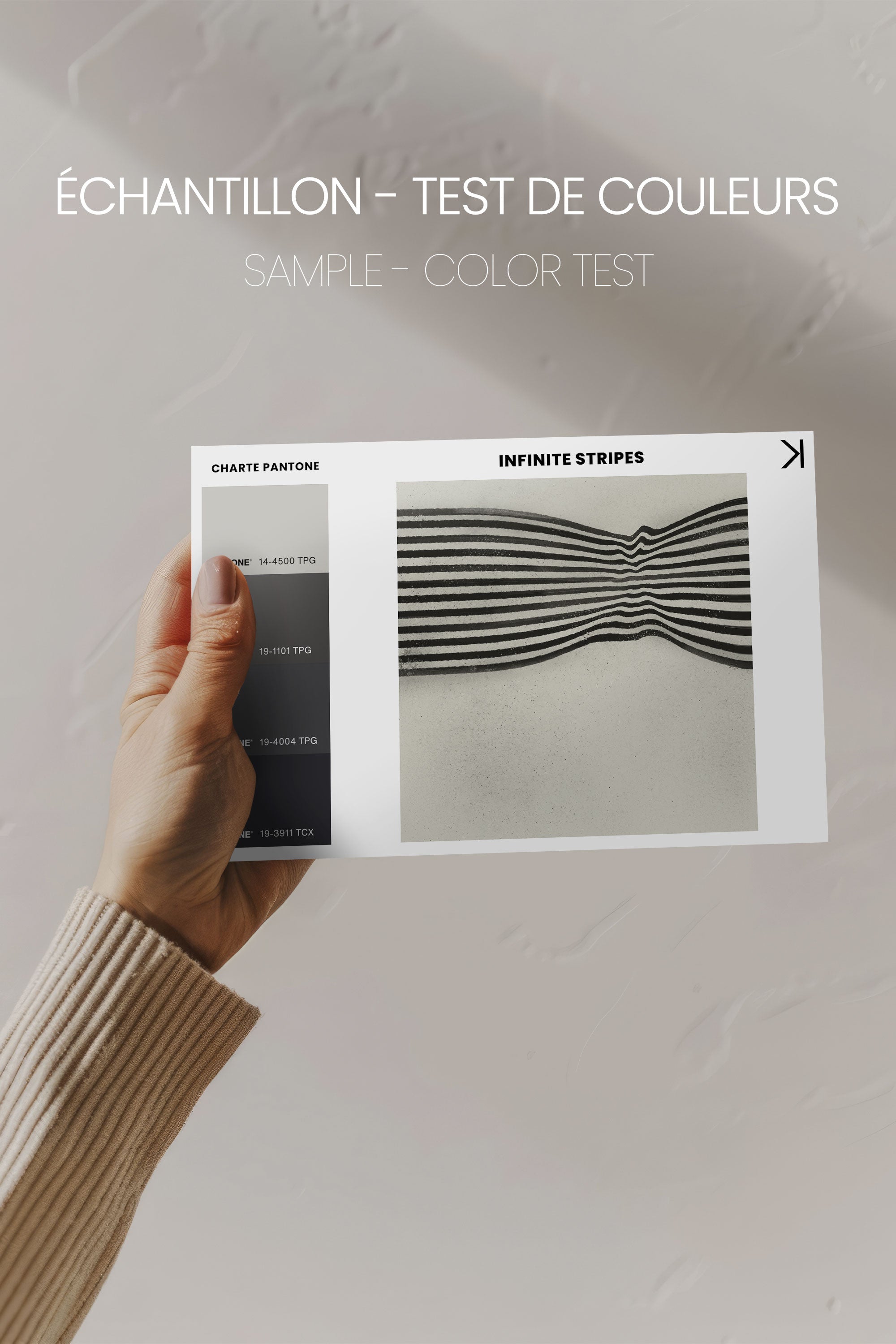 INFINITE STRIPES, Oeuvre sur toile étirée, encadré Naturel Clair