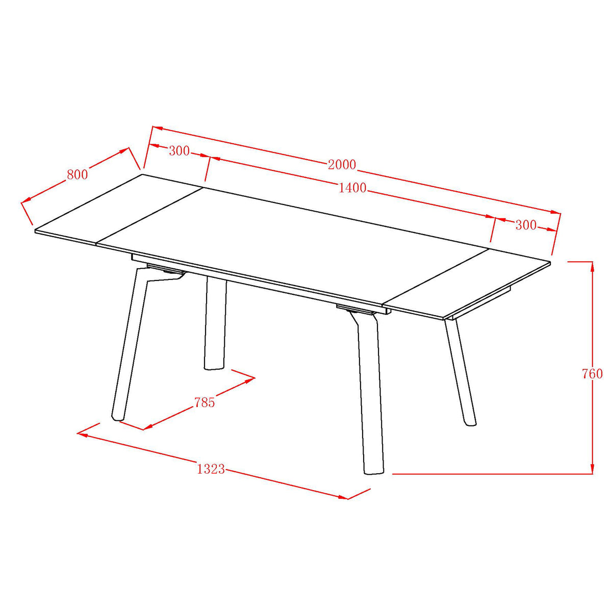 Table à manger extensible 55 à 79 po | Bellaro | World Wide
