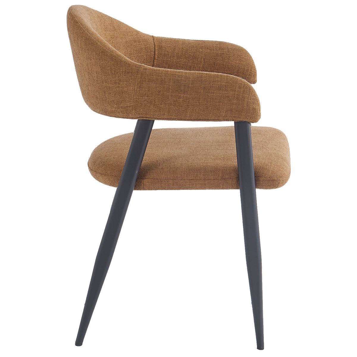 Chaises de salle à manger, ensemble de 4 Alfie – fini CARAMEL/NOIR | World Wide