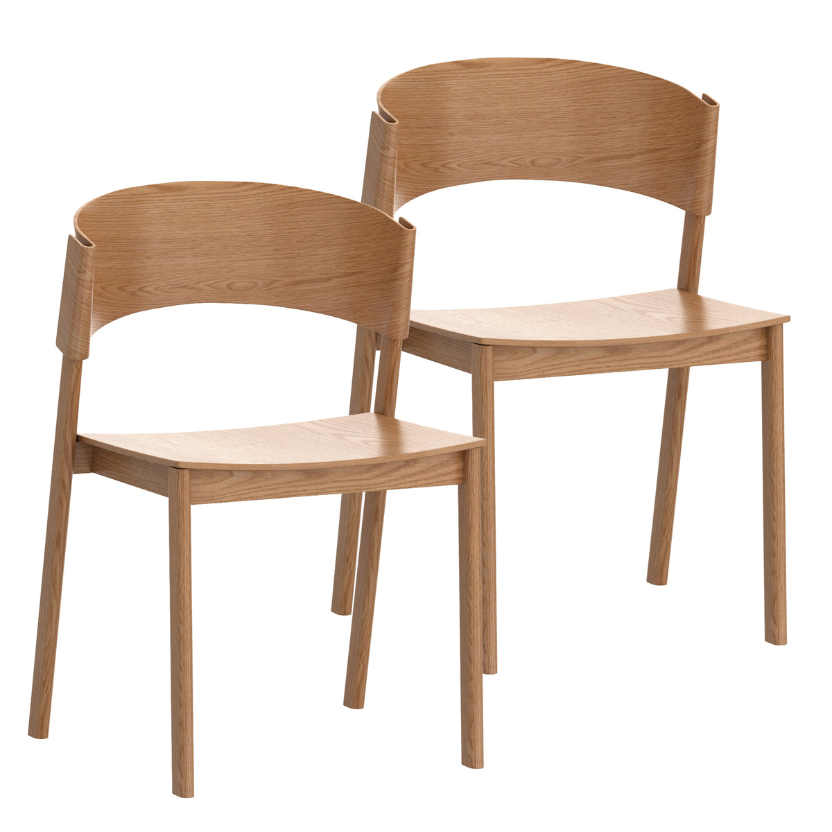 Chaises de salle à manger, ensemble de 2 Elias – fini NATUREL | World Wide