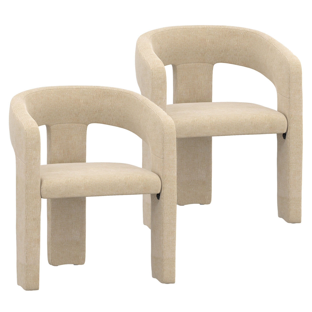 Chaises de salle à manger, ensemble de 2 Amara – fini BEIGE | World Wide