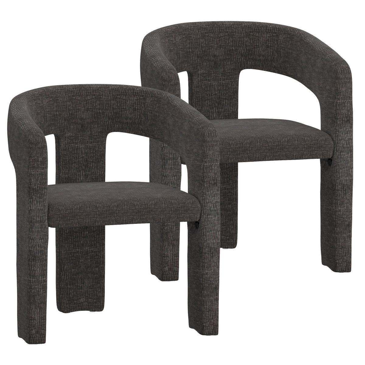 Chaises de salle à manger, ensemble de 2 Amara – fini CHARBON | World Wide
