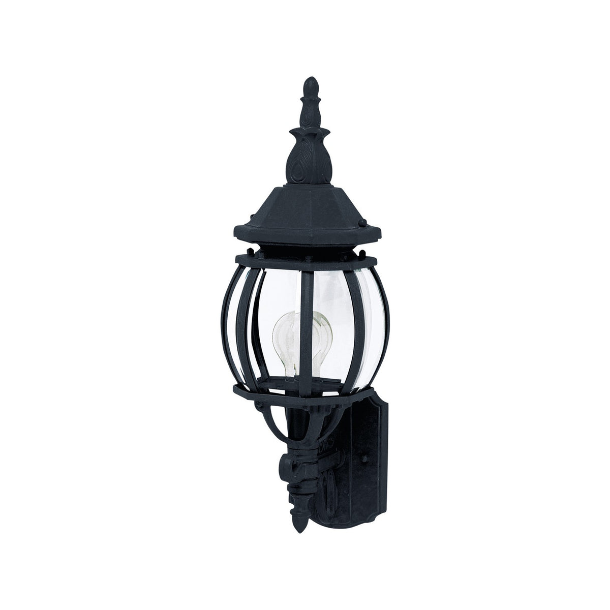 Maxim - Lanterne murale extérieure 1 lumière | Crown Hill - 1032BK