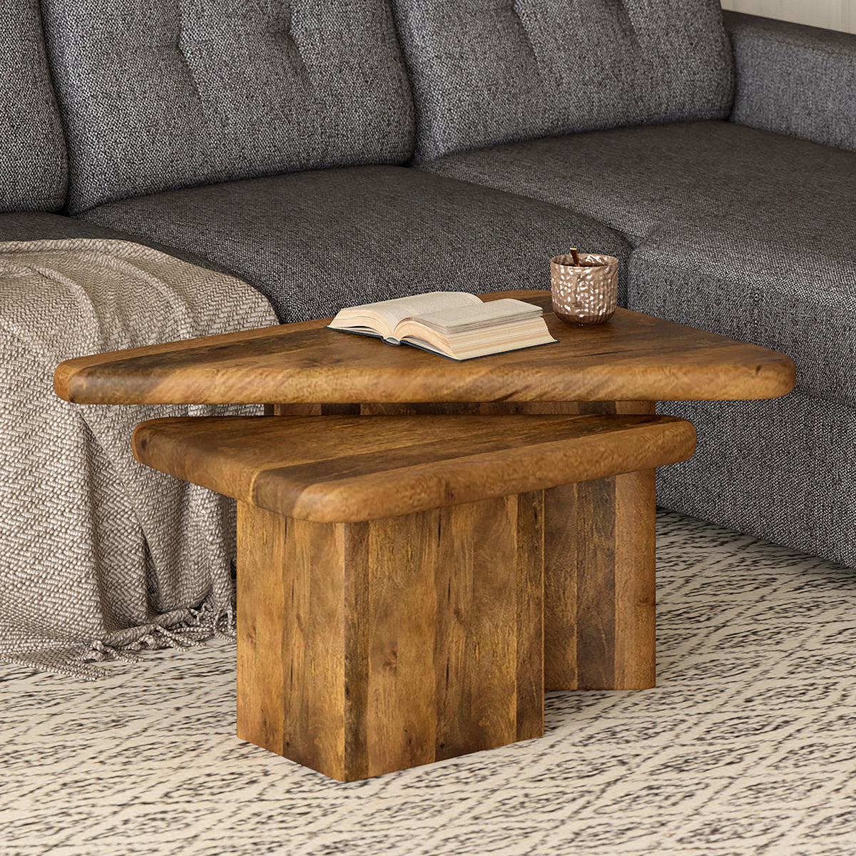 Ensemble de 2 tables basses Draco – fini NOYER | World Wide