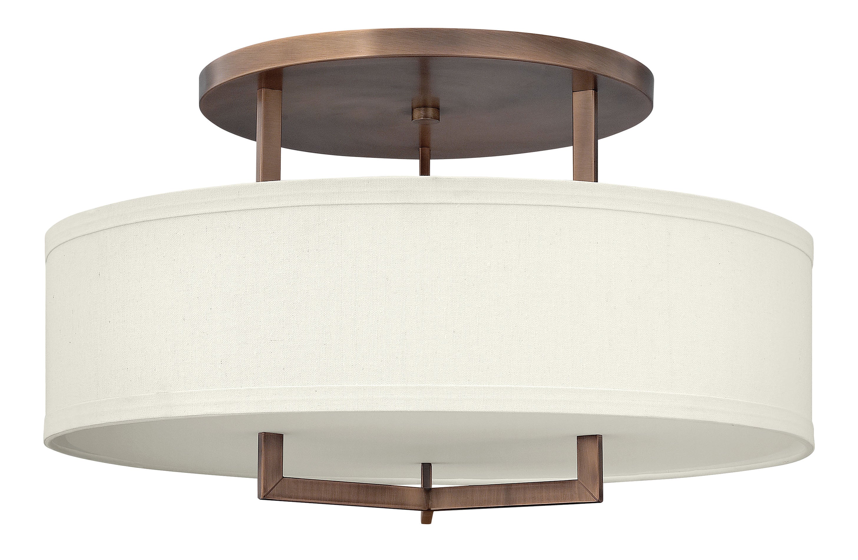 HAMPTON Semi plafonnier Bronze DEL INTÉGRÉ - 3211BR-LED | HINKLEY