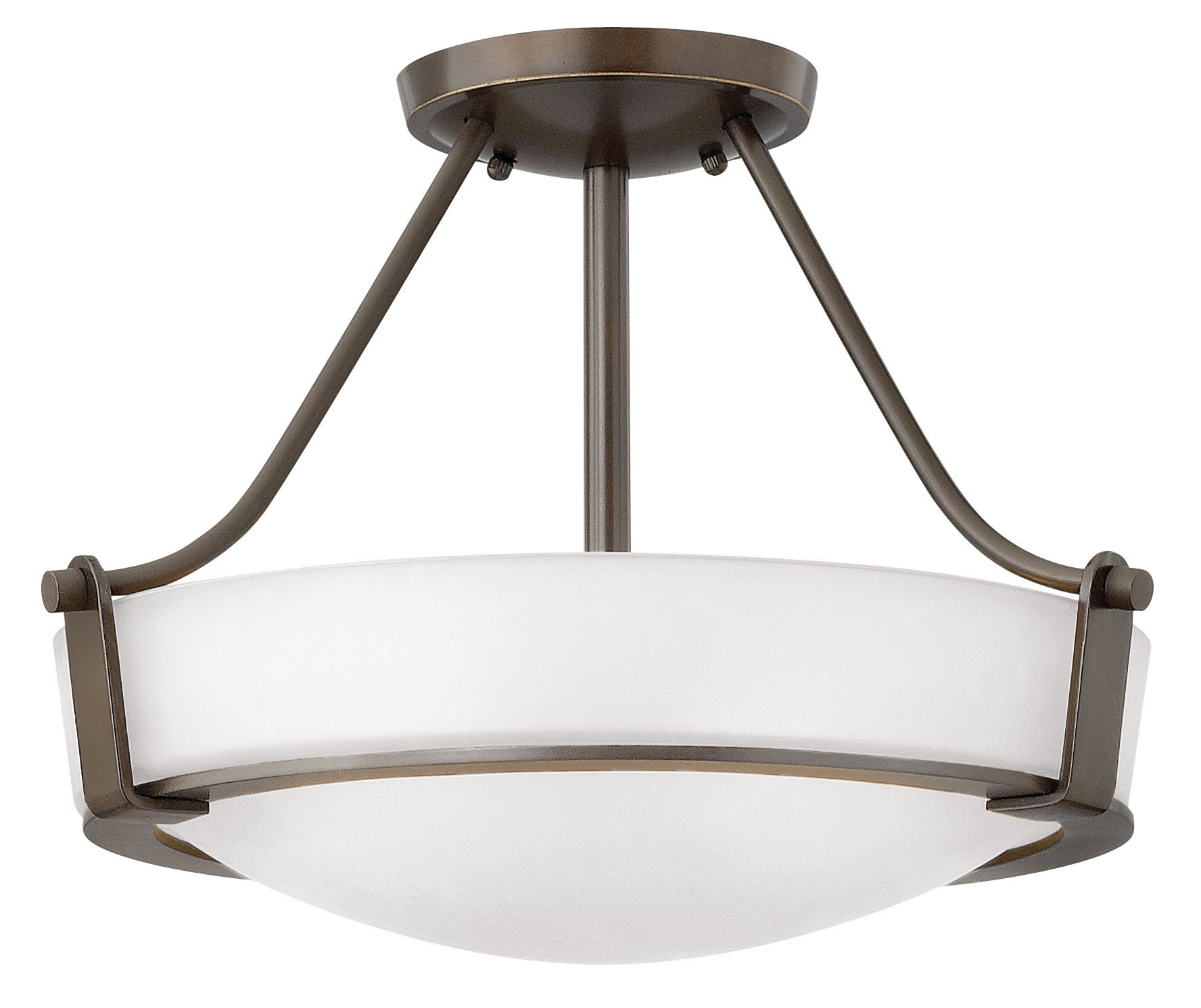 HATHAWAY Semi plafonnier Bronze DEL INTÉGRÉ - 3220OB-WH-LED | HINKLEY